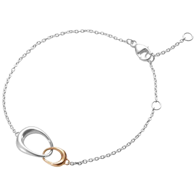 georg jensen offspring interlocking rose gold bracelet