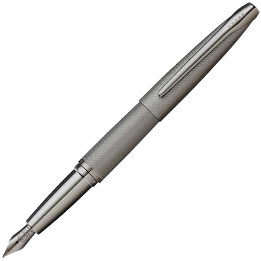 cross brushed titanium gray atx fountain pen