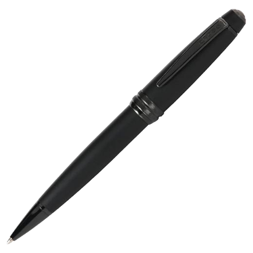 This Bailey Matte Black Ballpoint Pen by Cross makes a lovely gift for any writing enthusiast and has a sleek exterior with black trims.