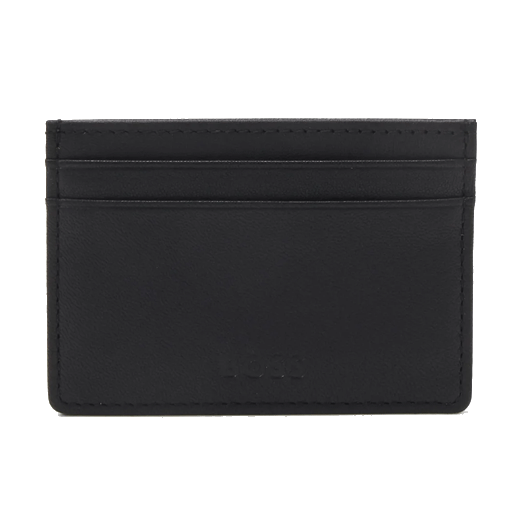 This BOSS Crew Black Leather 4CC Card Holder is made from goat leather that has a soft and smooth finish.