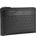 montblanc m gram 4810 black clutch bag with 2 compartments