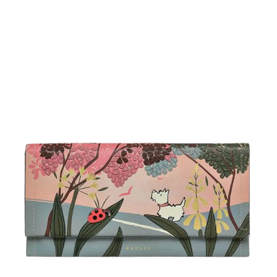 1 prairie pink spring meadow large leather flapover purse 110793