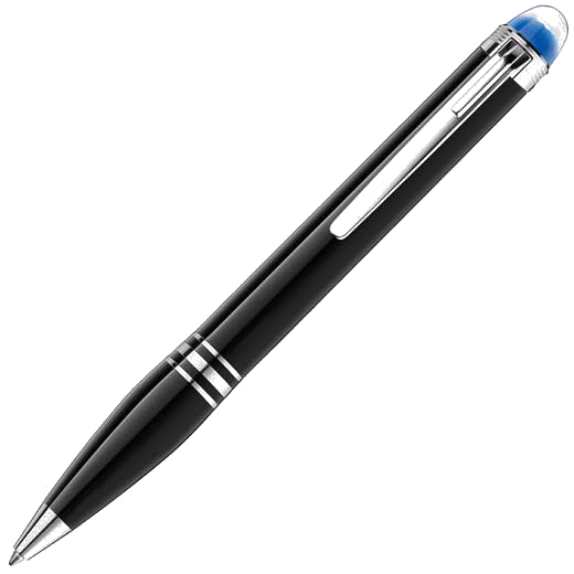 This Montblanc StarWalker Black Precious Resin Ballpoint Pen also features platinum-coated trims.
