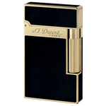 s t dupont paris black lacquer yellow gold ligne 2 lighter