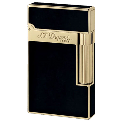 s t dupont paris black lacquer yellow gold ligne 2 lighter