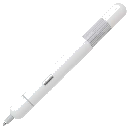 LAMY Pico high-gloss white ballpoint pen, with silver-coloured logo.