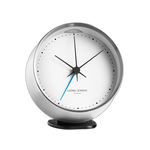 The Georg Jensen HK white stainless steel alarm clock.