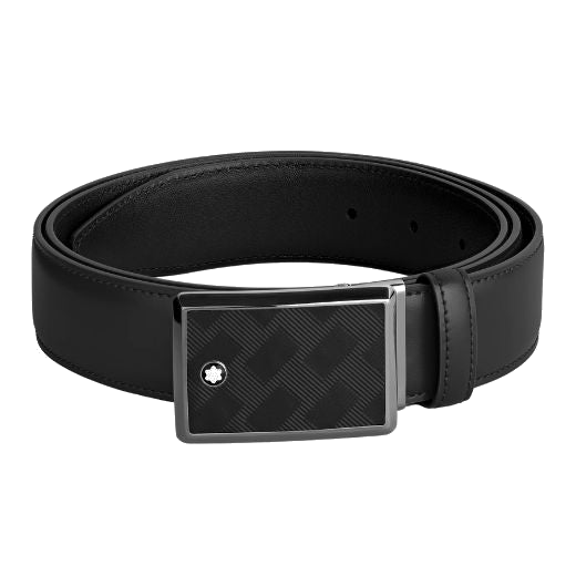 This Black Extreme 3.0 Shiny Ruthenium Plain Leather 35mm Belt by Montblanc is great for wearing to the office and transitioning to after work drinks.