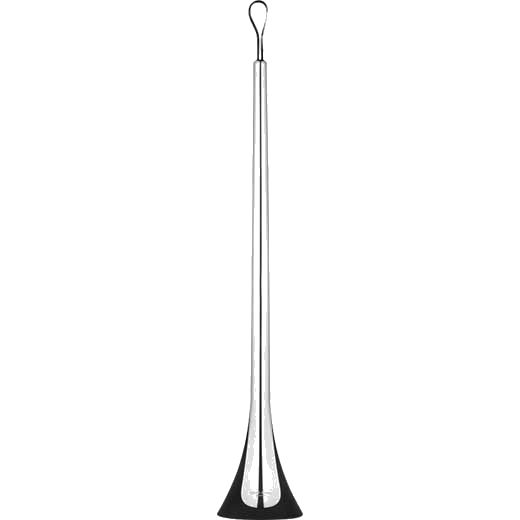 This Georg Jensen Stainless Steel Voyage Shoehorn features a loop handle.