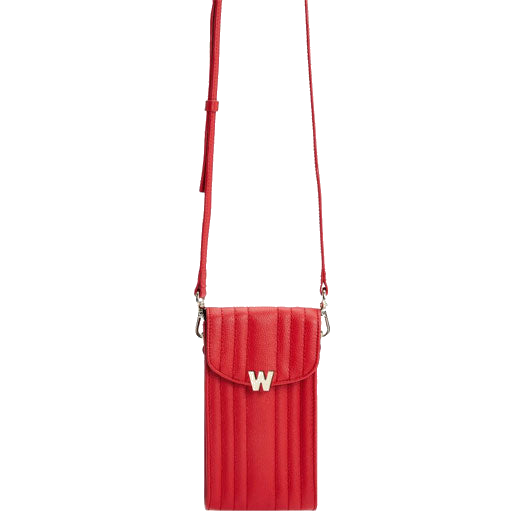 This WOLF 1834 Red Mimi Phone Case is fitted with a Wristlet.