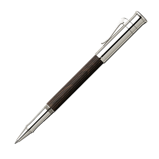 Graf von Faber-Castell Classic Grenadilla Wood/Platinum-plated Rollerball Pen.