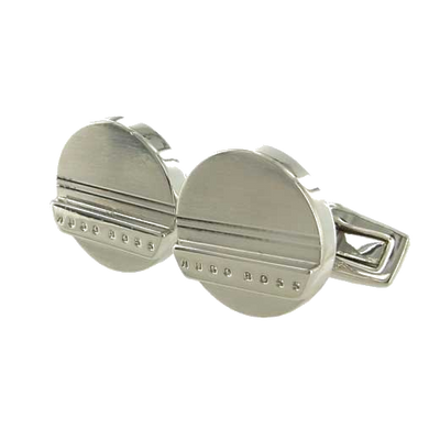 boss silver cufflinks