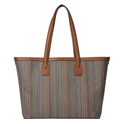 paul smith signature stripe canvas tote