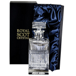 royal scot crystal art deco square spirit decanter packaging