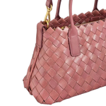 the goswell sienna pink small woven grab bag 4