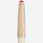 The cap and clip of the Meisterstück Doué Classique Ivory Romeo & Juliet Fountain Pen.