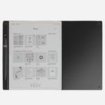 The Montblanc logo on the 64 GB Digital Paper Tablet in Mystery Black with Digital Pen.