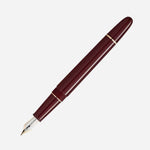 The Burgundy Red Meisterstück Classique Fountain Pen with cap off.