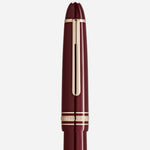 The cap and clip of the Meisterstück Burgundy Red LeGrand Rollerball Pen.