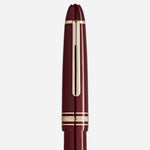 The cap and clip of the Montblanc Meisterstück LeGrand Burgundy Red Fountain Pen F.