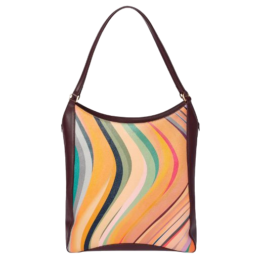 This Paul Smith Women's 'Dusky Swirl' Leather Shopper Bag is made from 100% calf leather with cowhide leather trims.