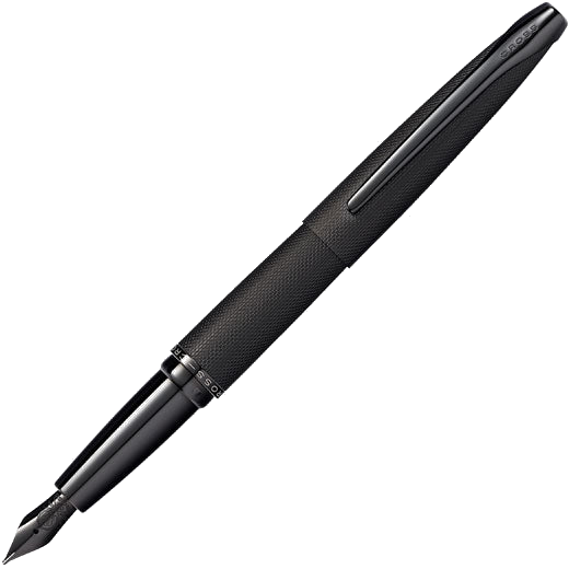 cross black atx brushed black fountain pen