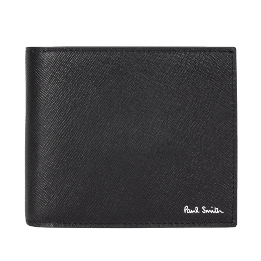 This 'Mini Blur' Interior 8CC Black Leather Wallet by Paul Smith has been made from cowhide leather.
