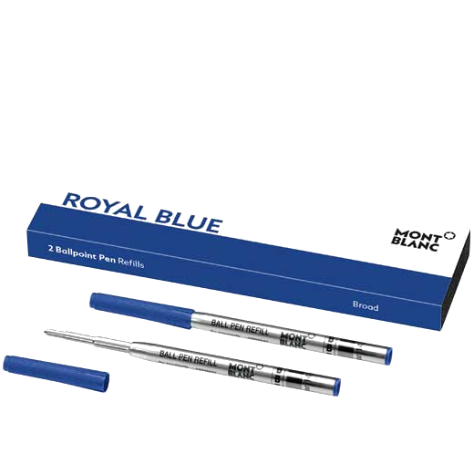 These are the Montblanc Royal Blue Ballpoint Refill's in broad.