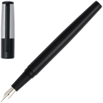 hugo boss gear minimal black chrome fountain pen