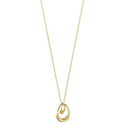 georg jensen yellow gold offspring pendant
