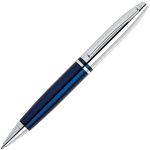 cross calais translucent blue chrome ballpoint pen
