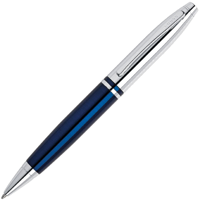 cross calais translucent blue chrome ballpoint pen