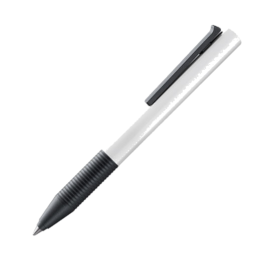 The LAMY white rollerball pen in the Tipo collection.
