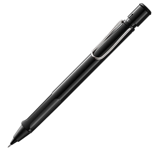 LAMY Safari mechanical pencil in shiny black.