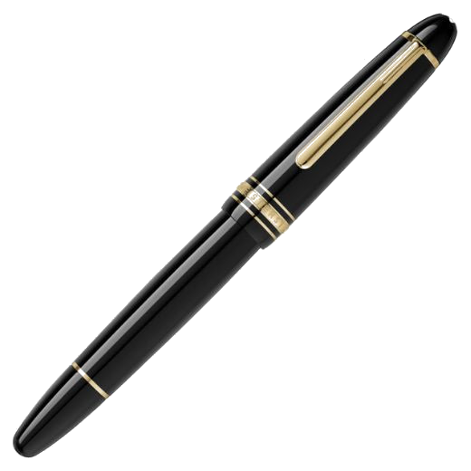 Montblanc's Meisterstück LeGrand Calligraphy Curved Nib Fountain Pen has been made from precious resin and 18K gold plated trims.