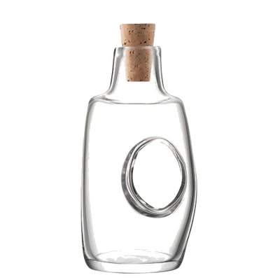 lsa signature void oil vinegar bottle with cork stopper empty