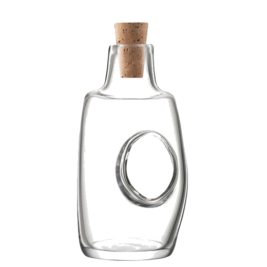lsa signature void oil vinegar bottle with cork stopper empty