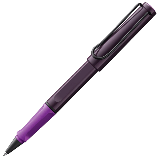 LAMY's Safari Special Edition Violet Blackberry Rollerball Pen has a glossy barrel and cap.