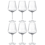 georg jensen set of 6 bernadotte white wine crystal glasses