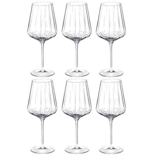 These are the Crystal Set of 6 Bernadotte White Wine Glasses.