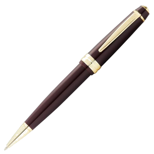This Cross Bailey Light Ballpoint Pen Dark Red with Gold Trim has been made with glossy lacquer and polished gold trims including the clip that has the Cross brand name engraved.