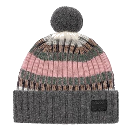 This Paul Smith Freya Stripe Knit Lambswool Pom-Pom Beanie Hat has been made in the UK with the finest wool, ensuring you stay warm.