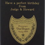dom perignon brut champagne birthday box embossing roman outline font fb772bd8471178d18d2f96e42a310354