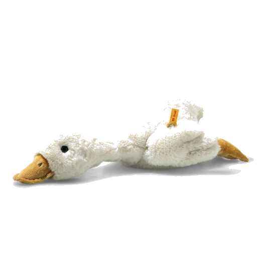 This Soft Cuddly Friends Gilda the Goose, 47cm by Steiff is made of soft plush in white and golden yellow.