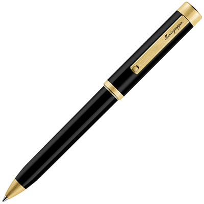 montegrappa zero black yellow gold ballpoint pen