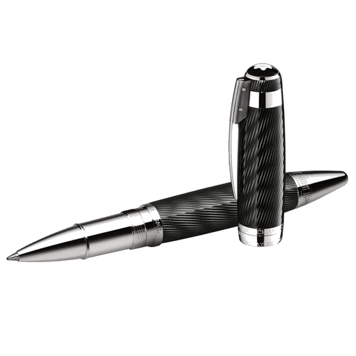 Montblanc's Great Characters Alfred Hitchcock Rollerball Pen, Limited Edition has been made with precious lacquer and sterling silver trims.