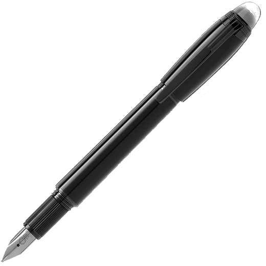 montblanc black cosmos starwalker fountain pen