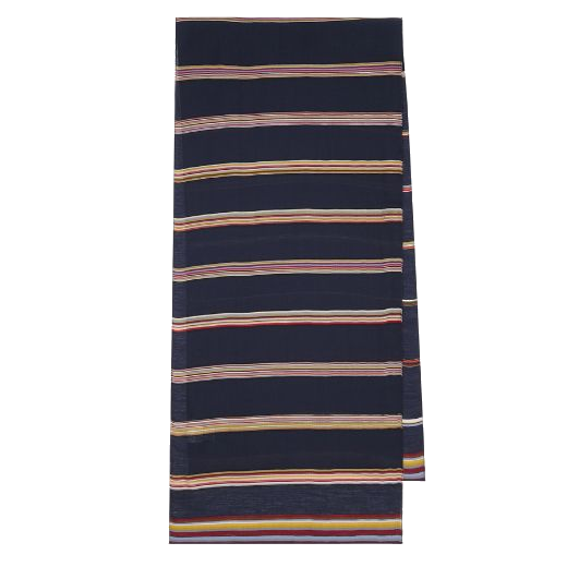 Paul Smith's Men's Signature Stripe Navy Silk-Blend Scarf is made from a blend of viscose and silk.