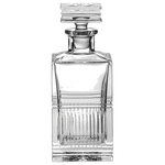 royal scot crystal art deco square spirit decanter