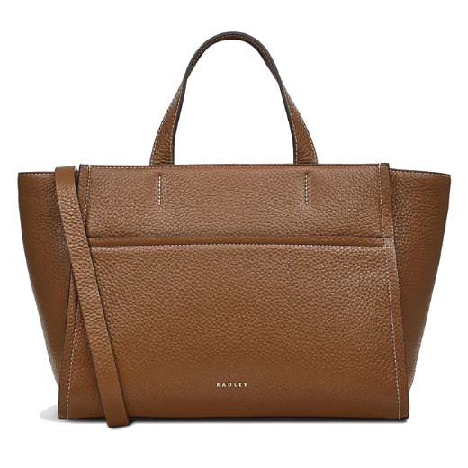 Radley's Oak Street Saddle Leather Medium Zip-Top Grab Bag is great for everyday use and has a detachable leather strap if you'd like to wear as a crossbody.